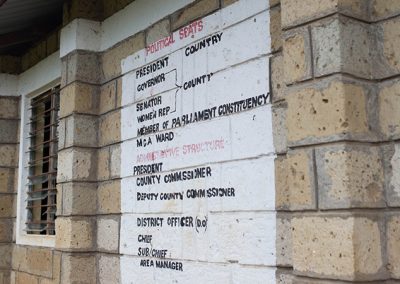 Political Seats of Kenya Structure chart painted on the school complex at Our Lady of Grace School