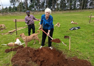 Momma Rita Breaking Ground for the new kindergarten complex