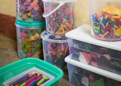 Buckets of Learning Aids for the students