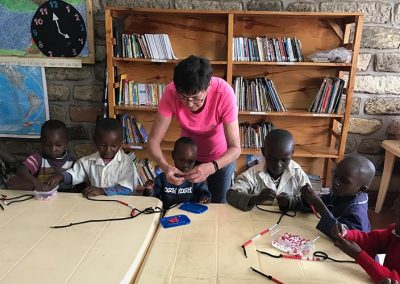 counting beads on a string with volunteer